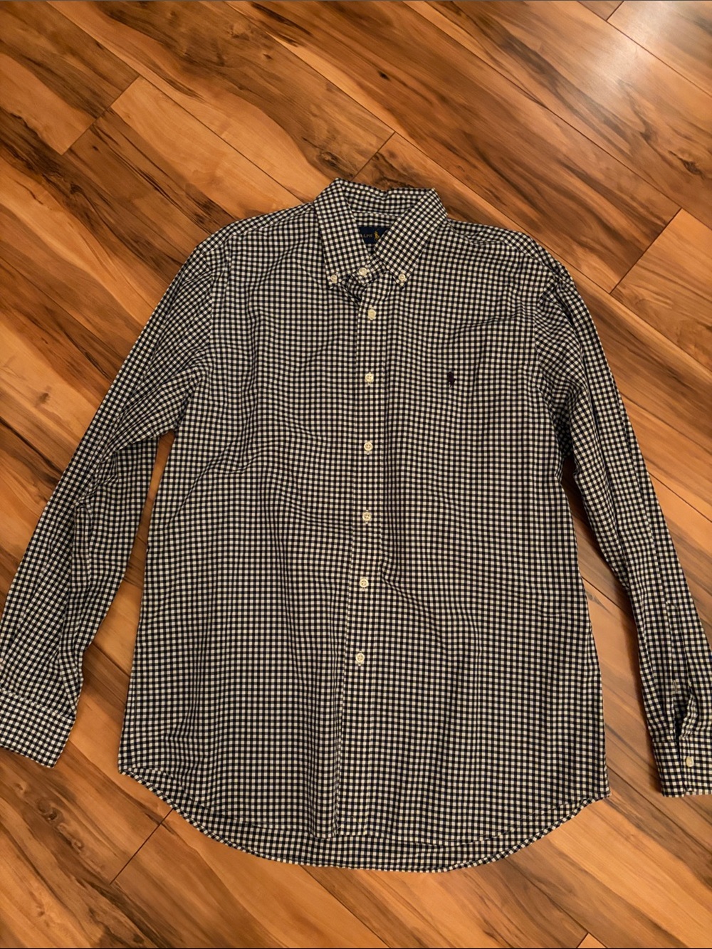 Ralph Lauren Polo Classic Black and White Check Button-Down Shirt - Men's